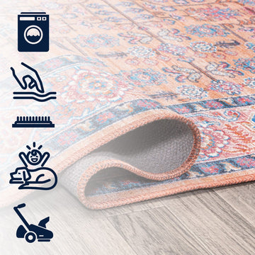Kemer All-over Persian Washable Area Rug